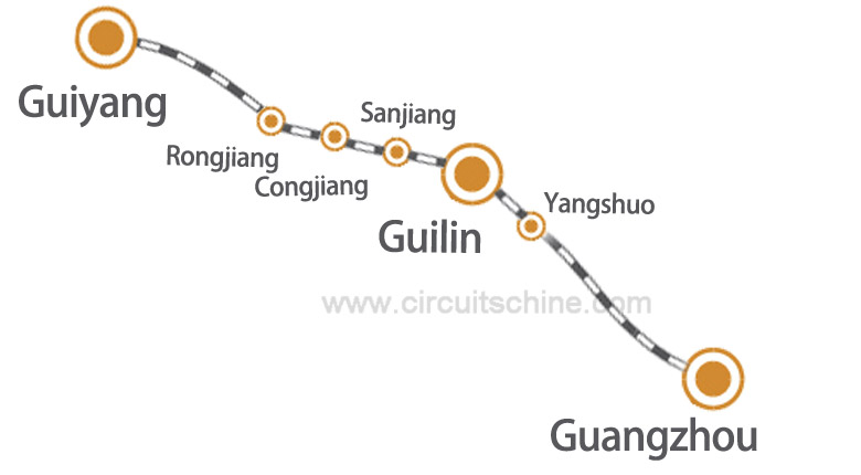 ligne de train de Guiyang-Guilin-Guangzhou
