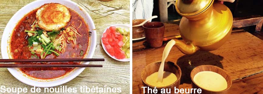 nouilles tibétaines et thé au beurre